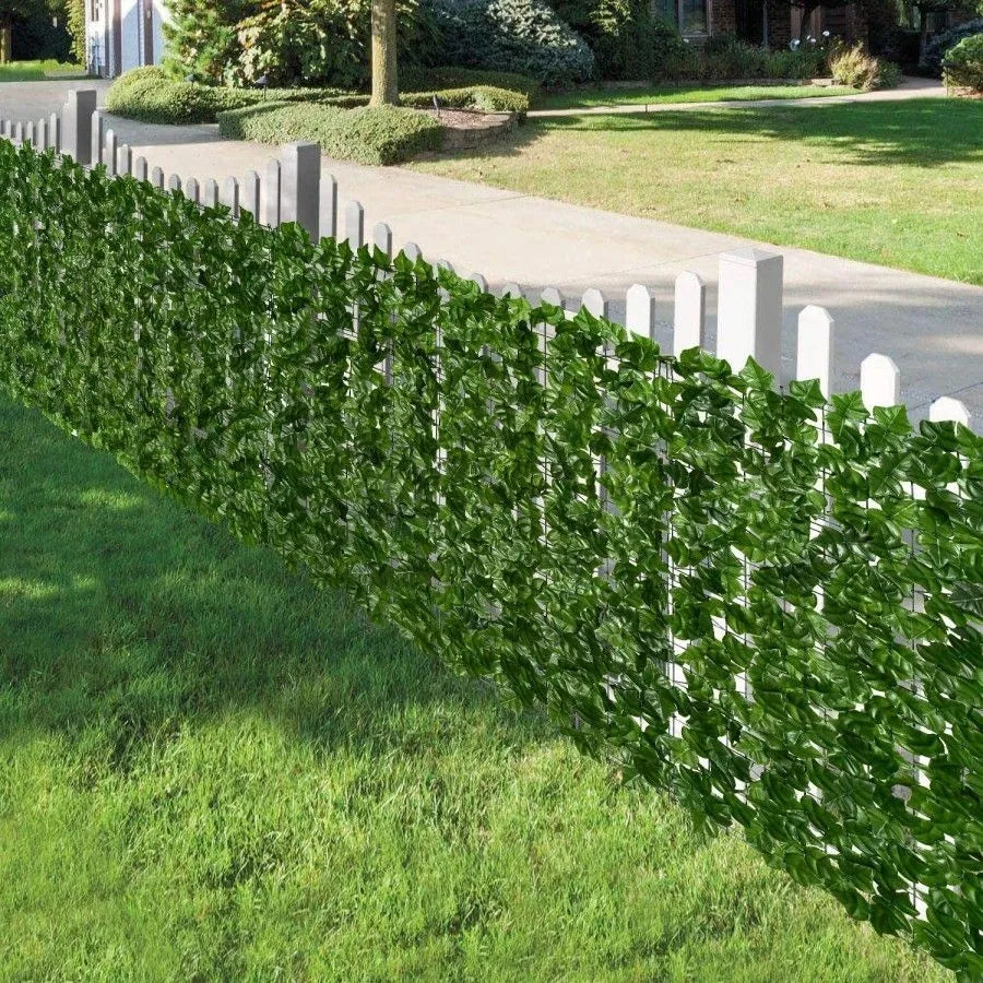 NatureCove Expandable Faux Ivy Fence | Silk-Like Privacy Screen for Indoor and Outdoor Use