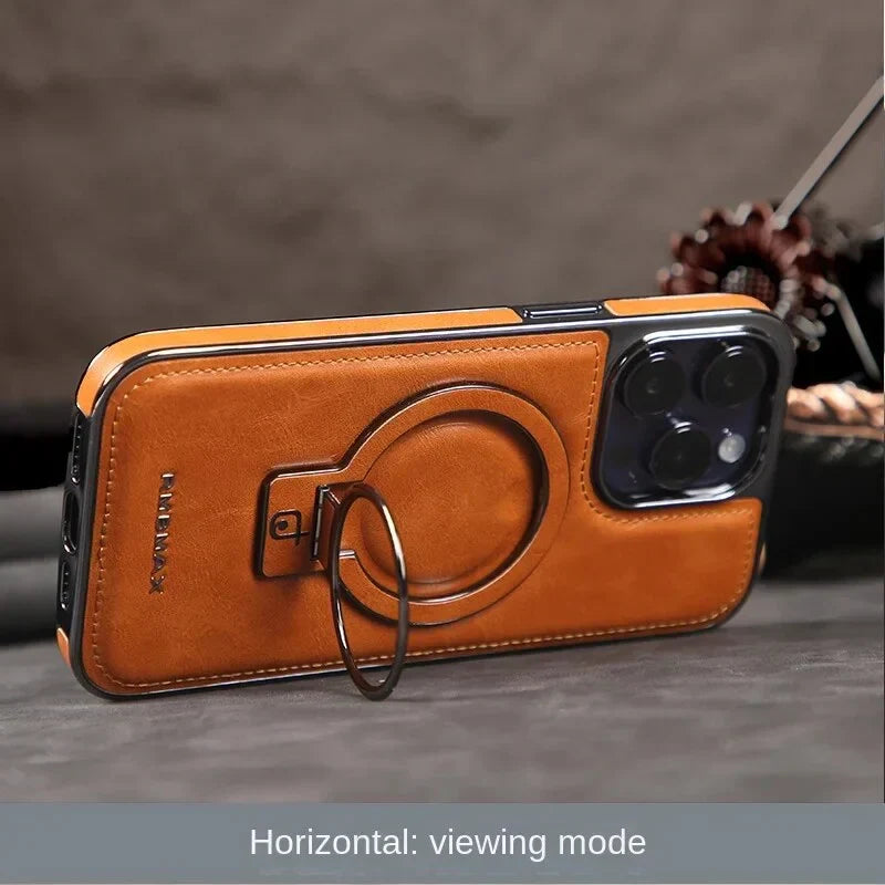 Leather Case with Invisible Stand for iPhone