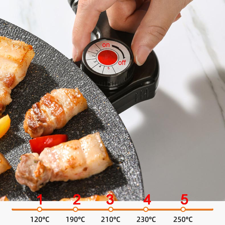 PrimeGrill Smart Smokeless Grill | Compact Electric Grill with Adjustable Heat Settings and Easy Cleanup