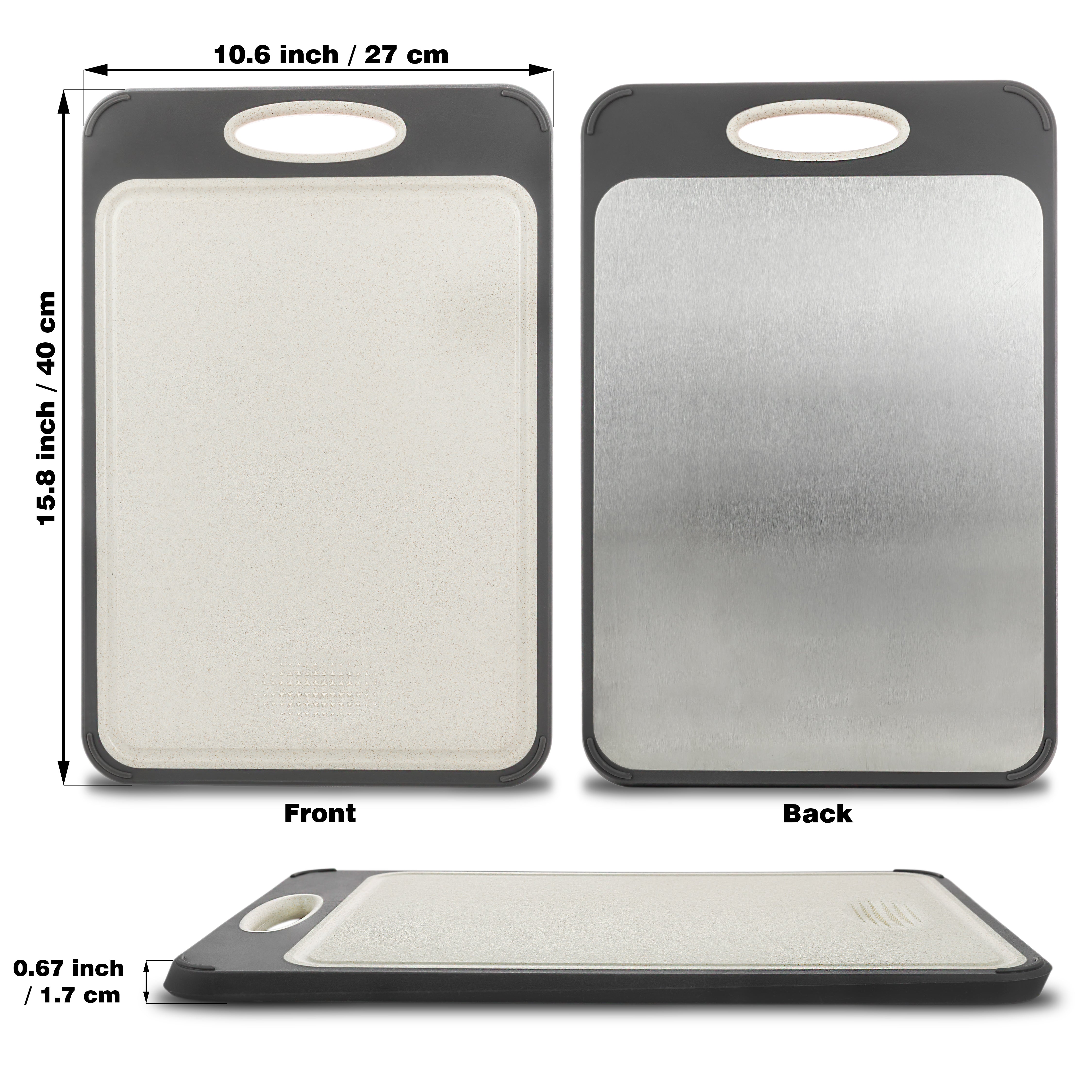 ChefPrime Stainless Kitchen Board | Durable, Eco-Friendly Non-Porous Cutting Solution