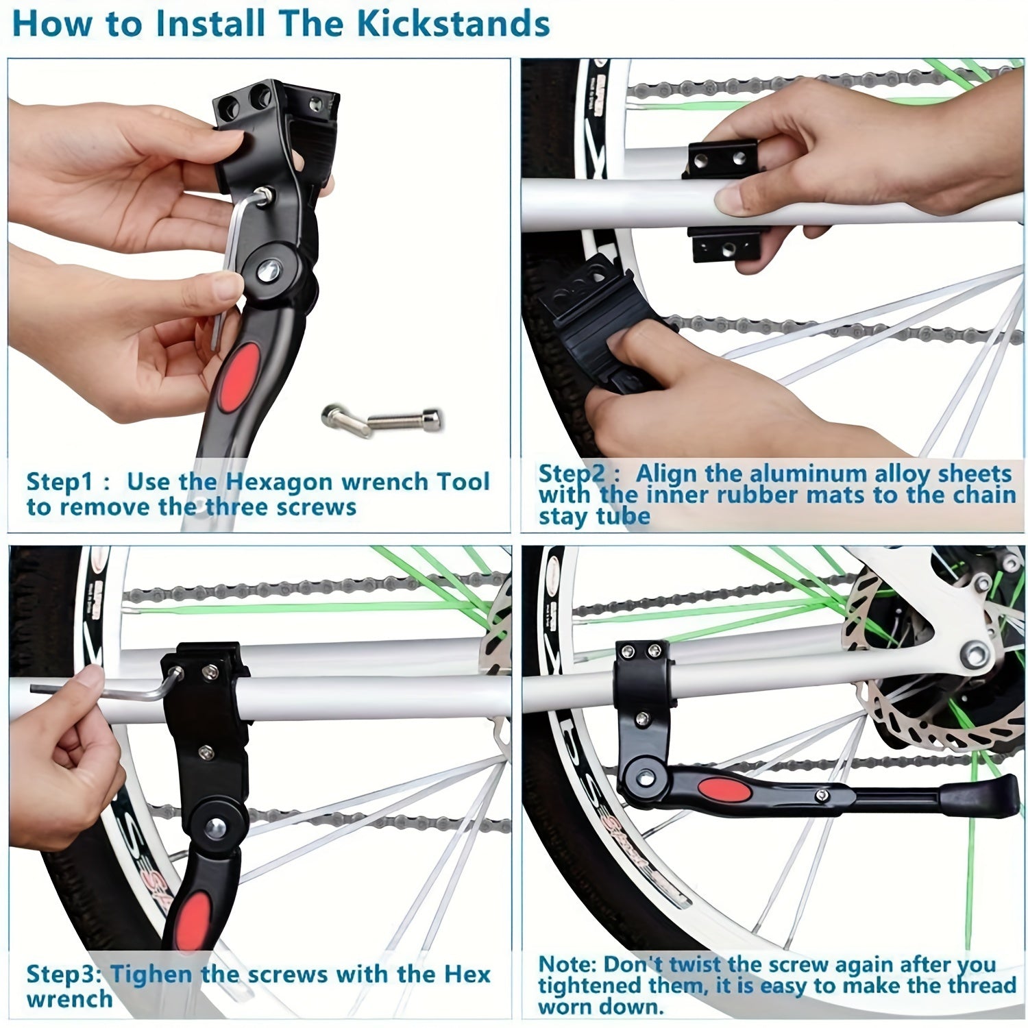 Adjustable Bicycle Stand - Sturdy Side Kickstand for Bikes