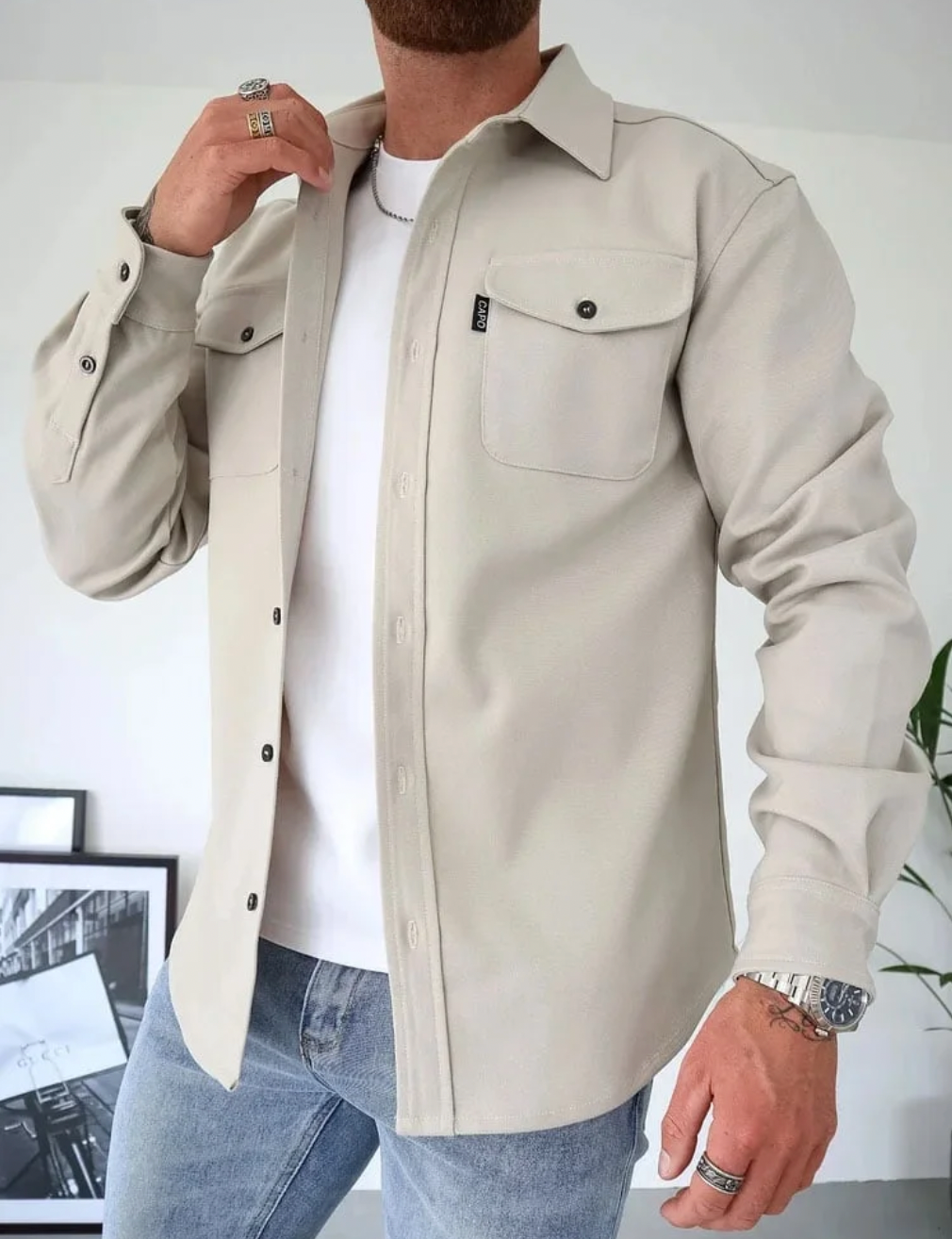 Men's Long Sleeve Shirt - Functional and Stylish Design