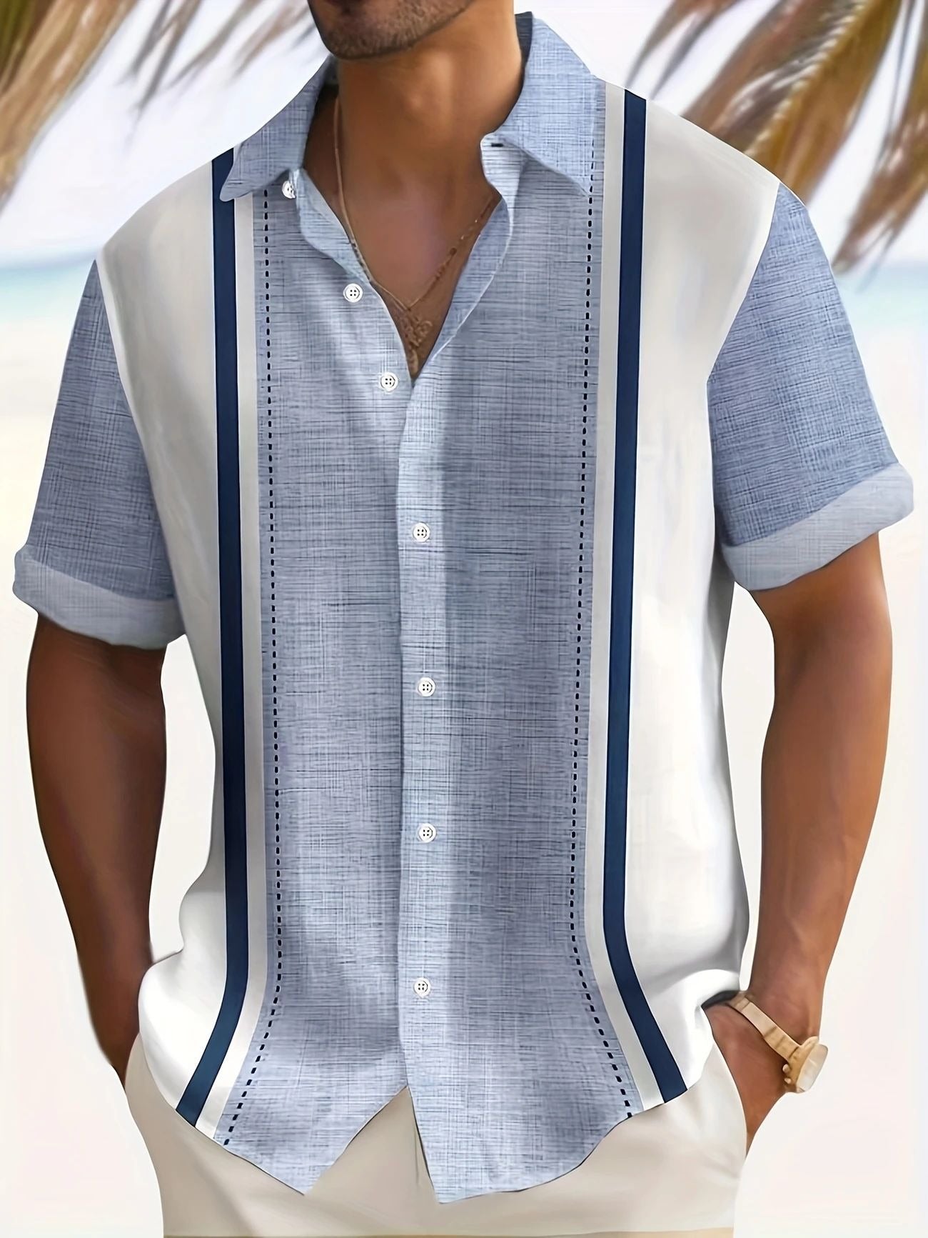 Men's Shirt | Geometric Design | Summer Style