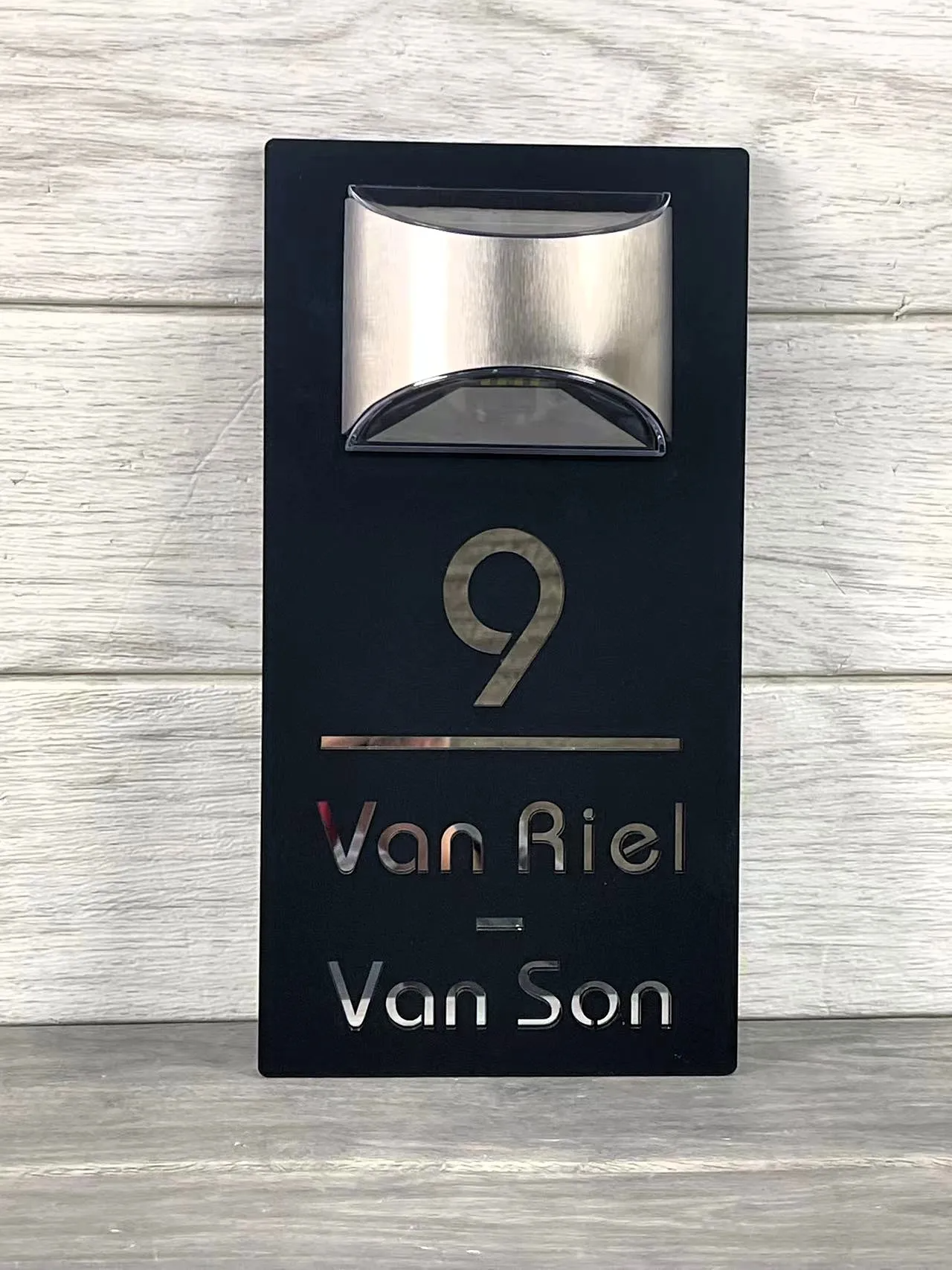 Solar House Number Sign - Stylish Solar-Powered Lighting