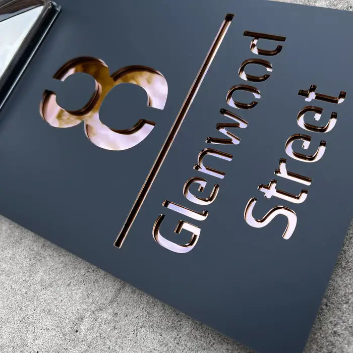 Solar House Number Sign - Stylish Solar-Powered Lighting