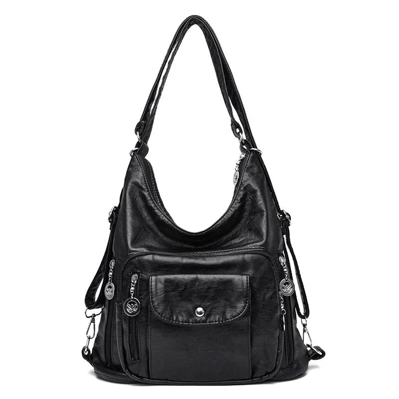 Soft Leather Shoulder Bag | Spacious Capacity - Versatile Design