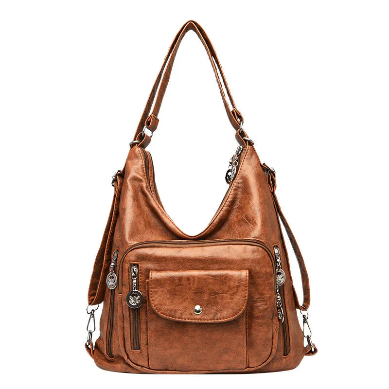 Soft Leather Shoulder Bag | Spacious Capacity - Versatile Design