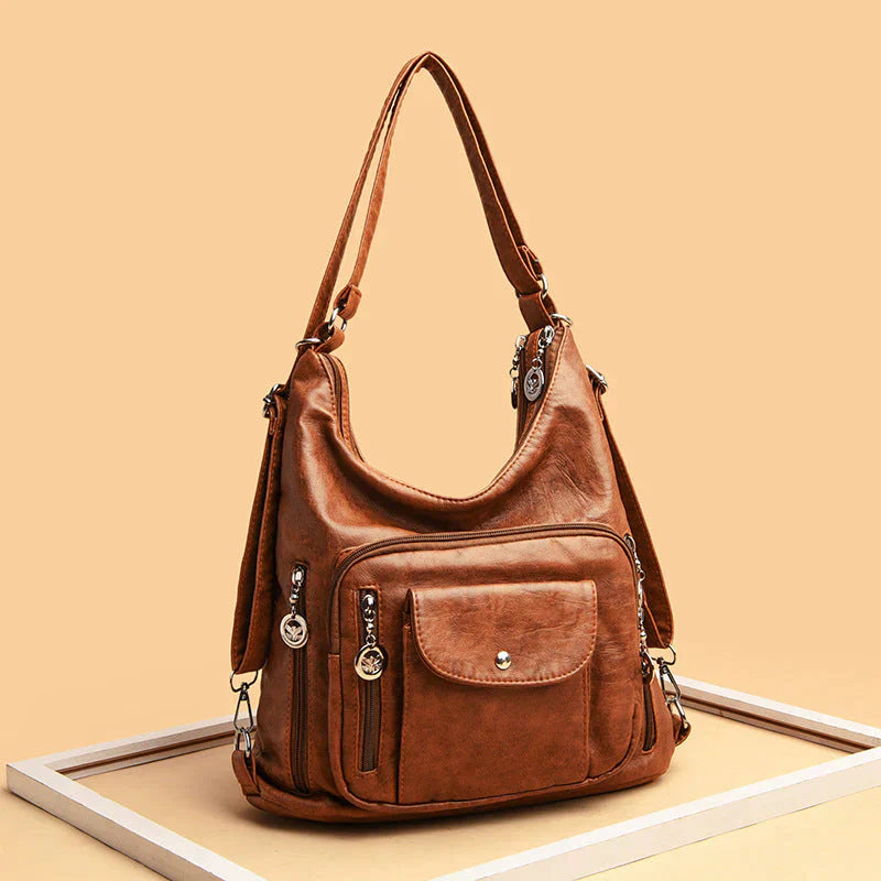 Soft Leather Shoulder Bag | Spacious Capacity - Versatile Design