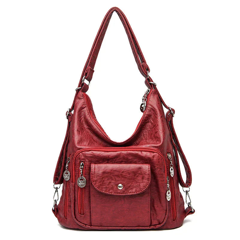 Soft Leather Shoulder Bag | Spacious Capacity - Versatile Design