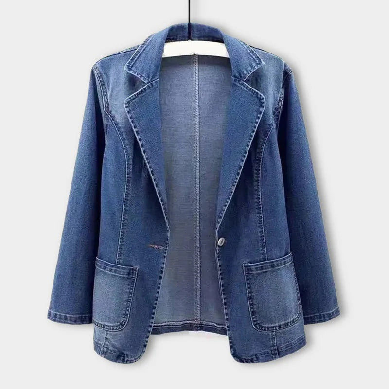 Stylish Denim Blazer for Women - Casual and Elegant