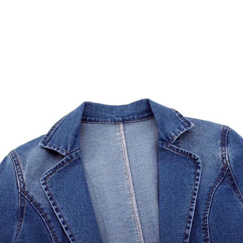 Stylish Denim Blazer for Women - Casual and Elegant