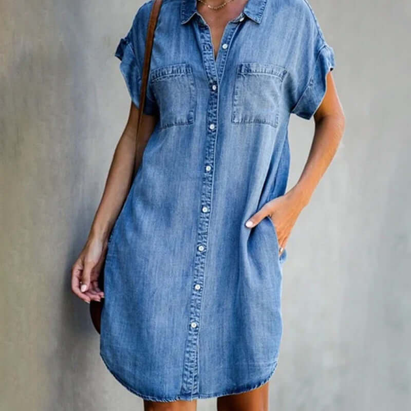 Stylish Denim Dress - Comfort & Timeless Design