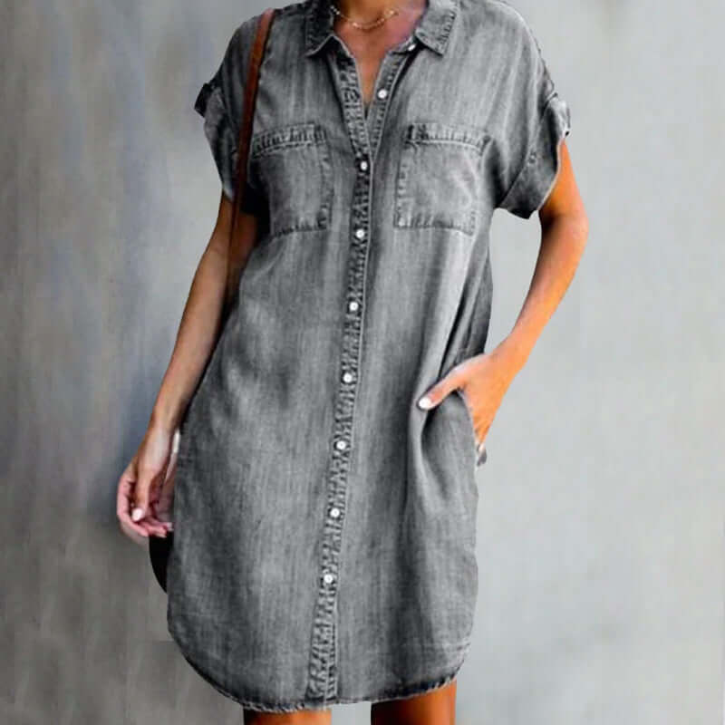 Stylish Denim Dress - Comfort & Timeless Design