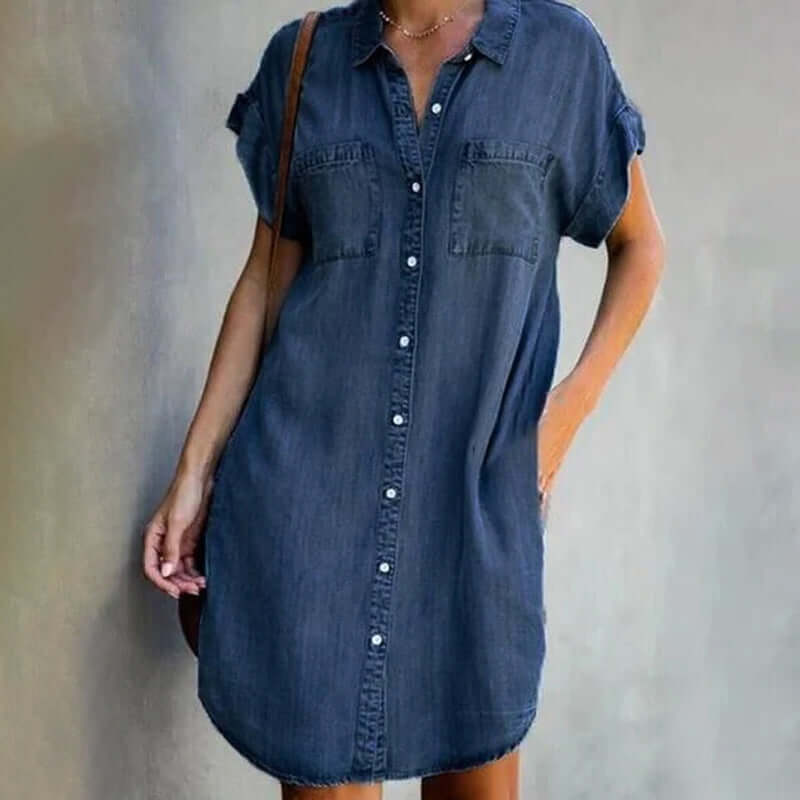 Stylish Denim Dress - Comfort & Timeless Design