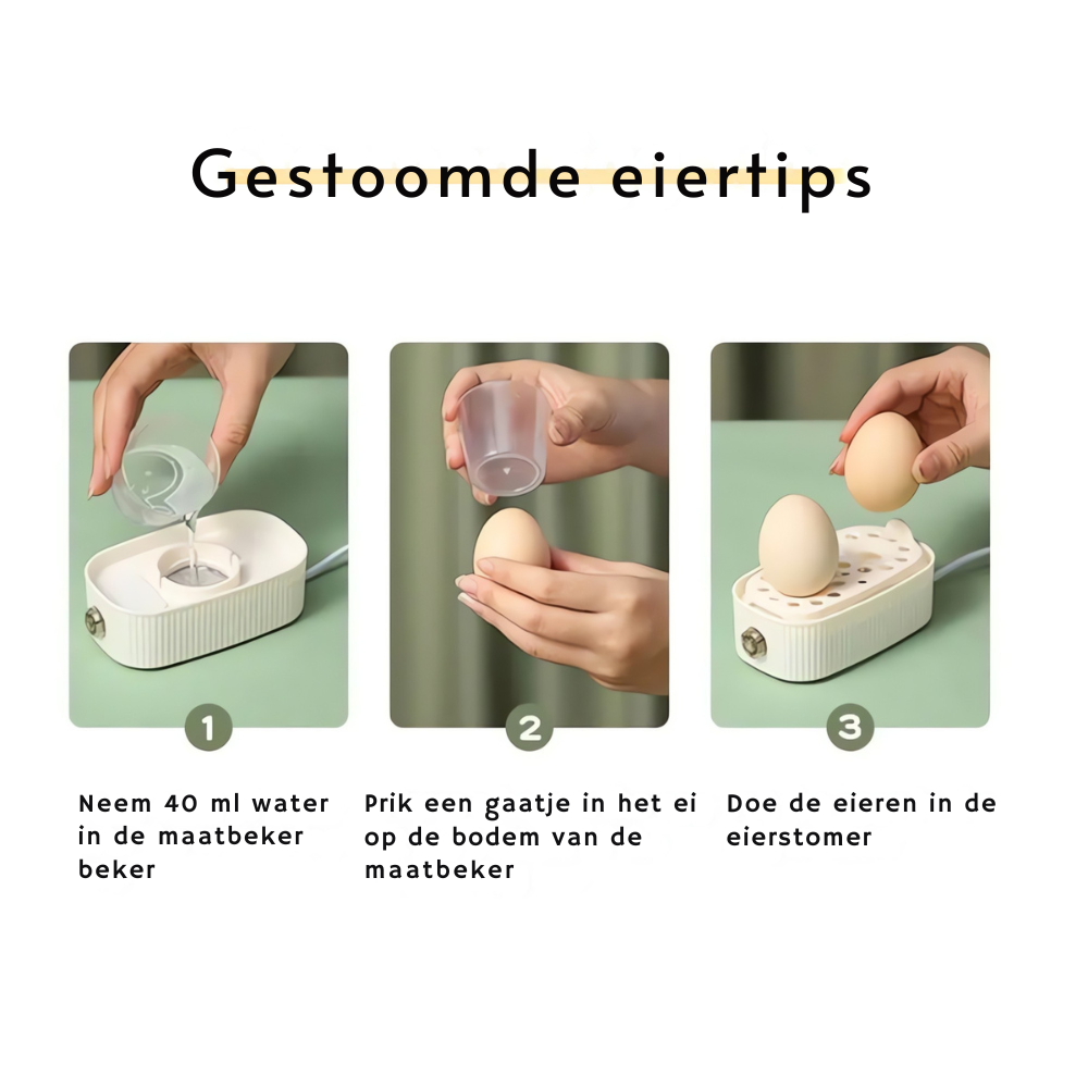 Electric Egg Cooker - Quick & Beautiful Breakfast | Compact Design