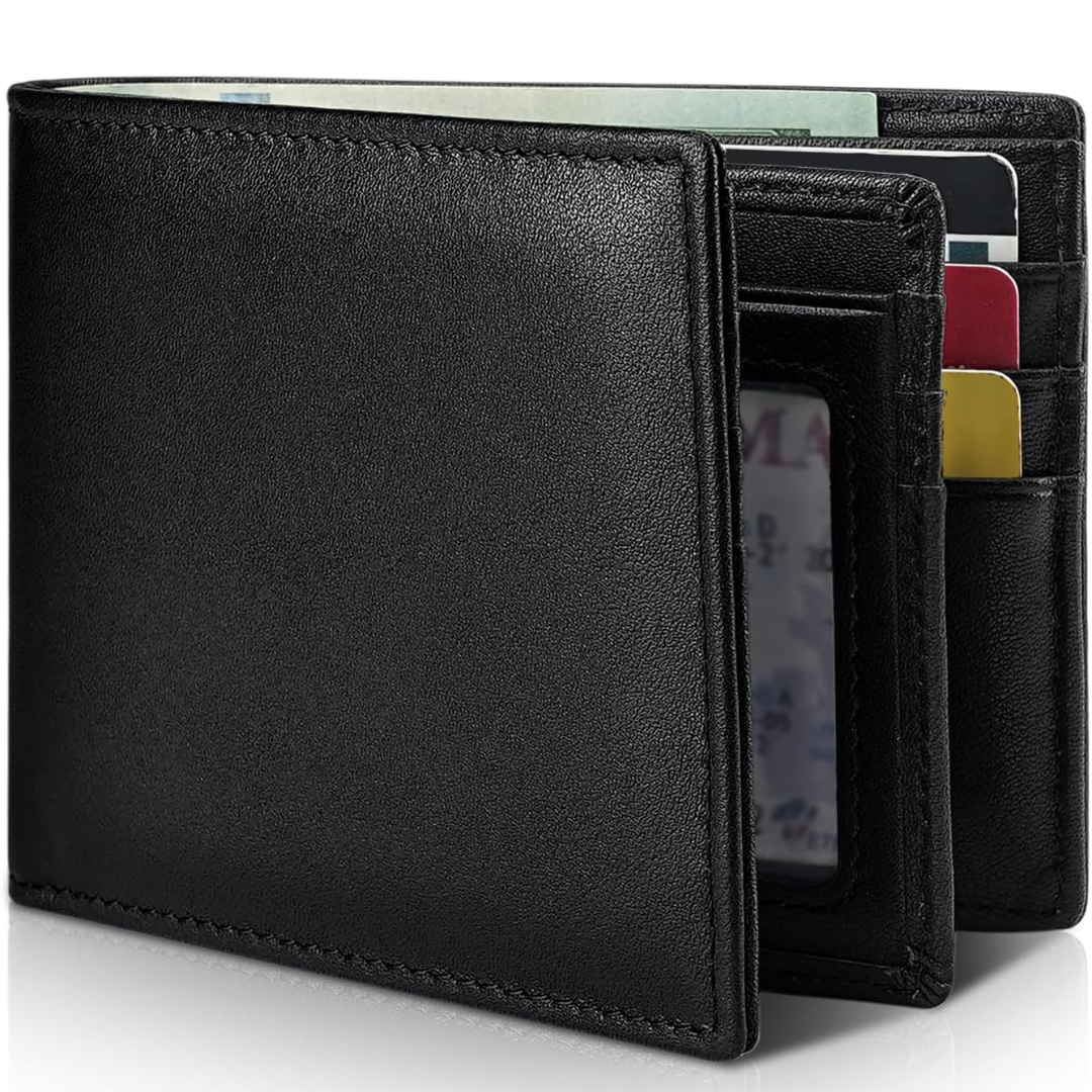 Men's Wallet - Genuine Leather RFID Bifold | StitchCraft