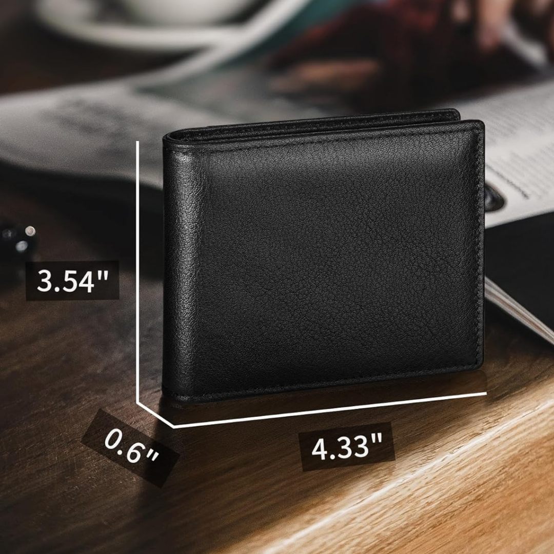 Men's Wallet - Genuine Leather RFID Bifold | StitchCraft