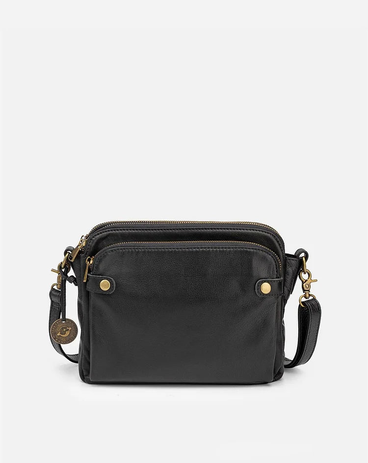 Stylish Leather Crossbody Shoulder Bag - Elegance & Space