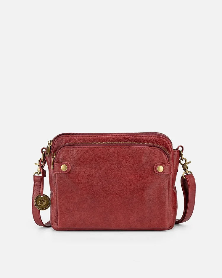 Stylish Leather Crossbody Shoulder Bag - Elegance & Space