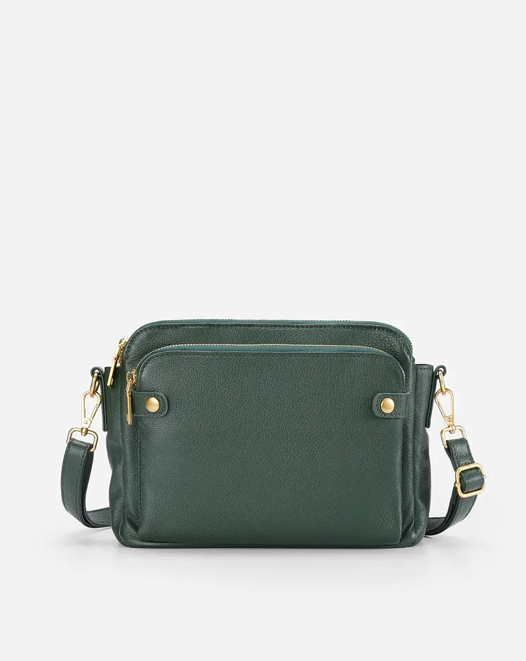 Stylish Leather Crossbody Shoulder Bag - Elegance & Space