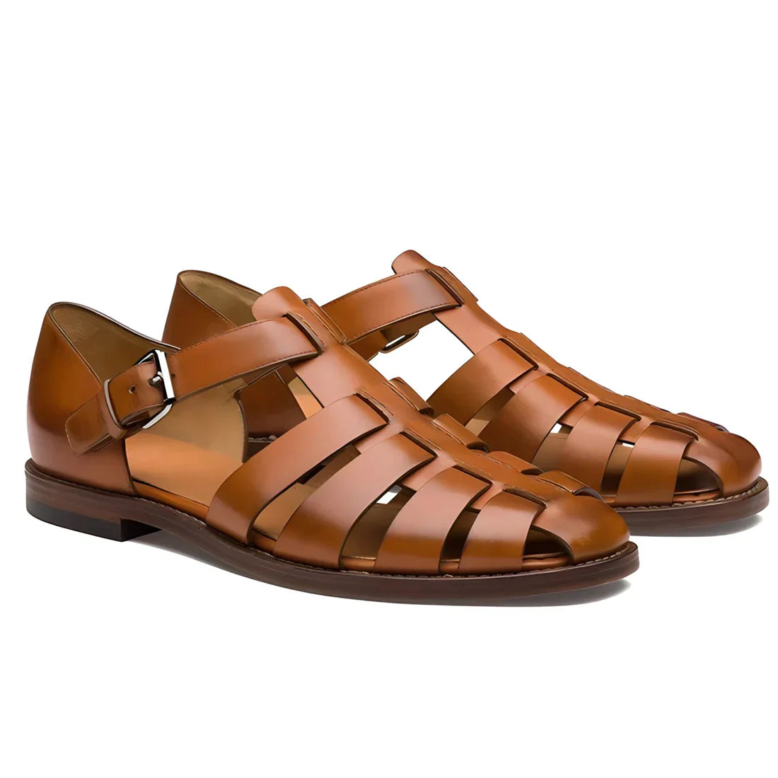 Stylish Leather Gladiator Sandals | Comfort & Grip