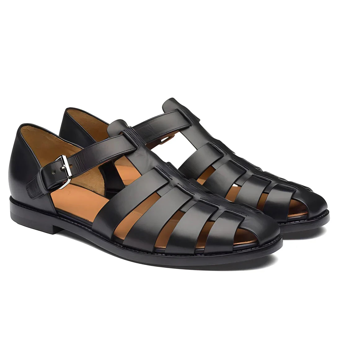 Stylish Leather Gladiator Sandals | Comfort & Grip