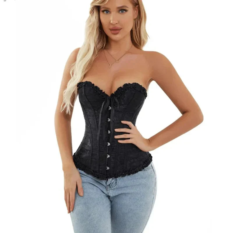 Ladies Lace Corset - Strapless & Elegant Design
