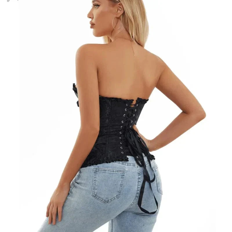 Ladies Lace Corset - Strapless & Elegant Design