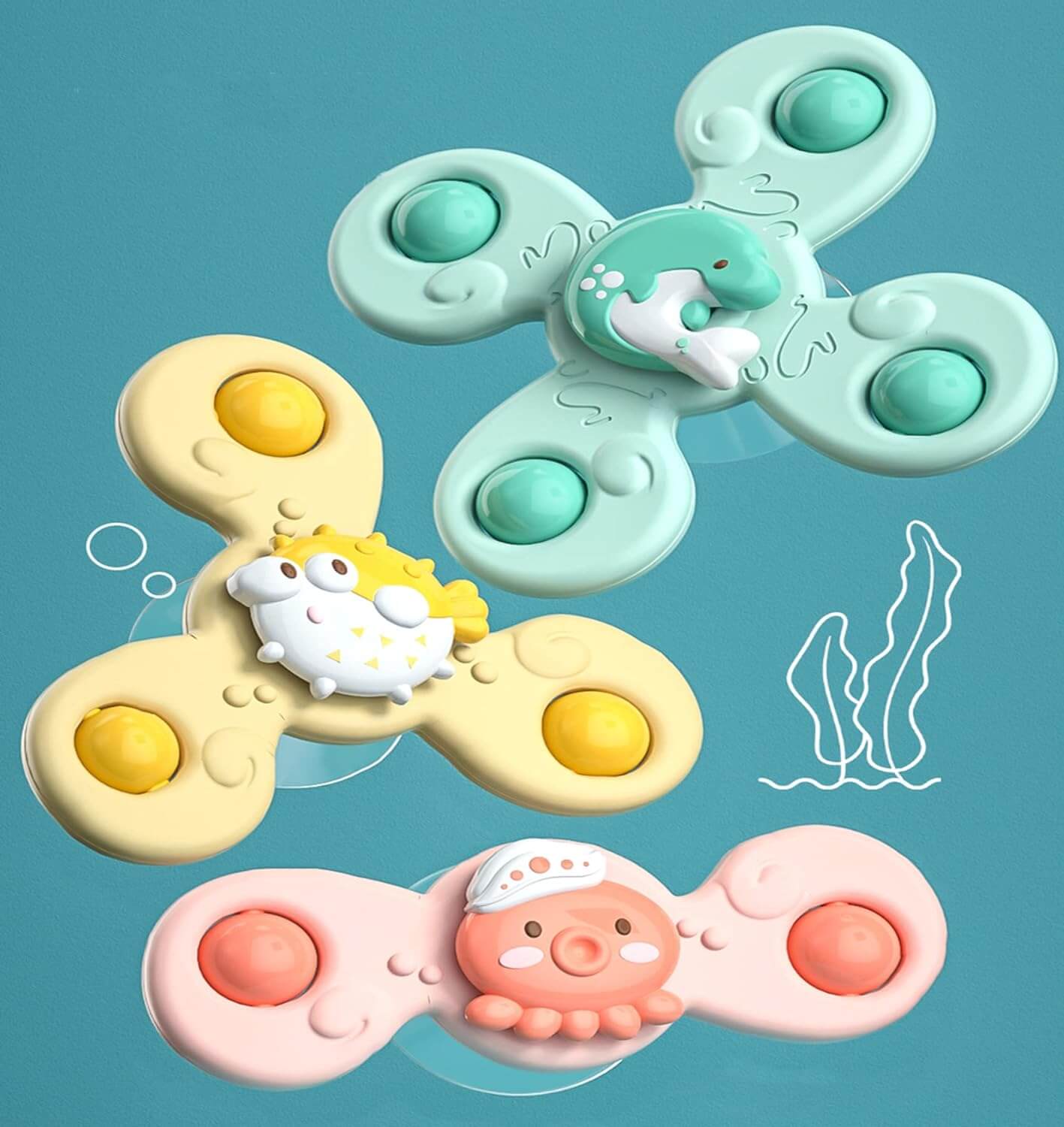 Colourful Baby Spinning Wheel with Suction Cup – SpinFun Mini