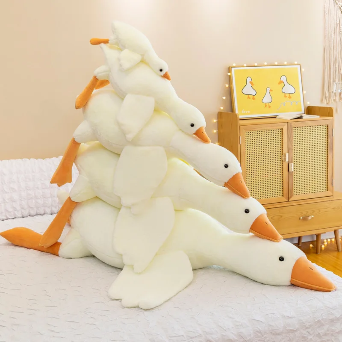 Cuddly Goose Cushion - Super Soft Plush Toy
