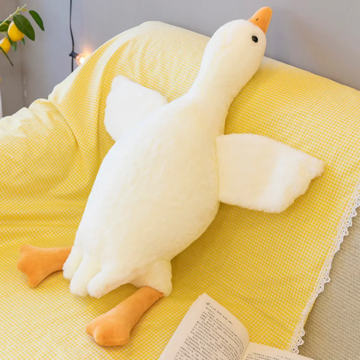 Cuddly Goose Cushion - Super Soft Plush Toy