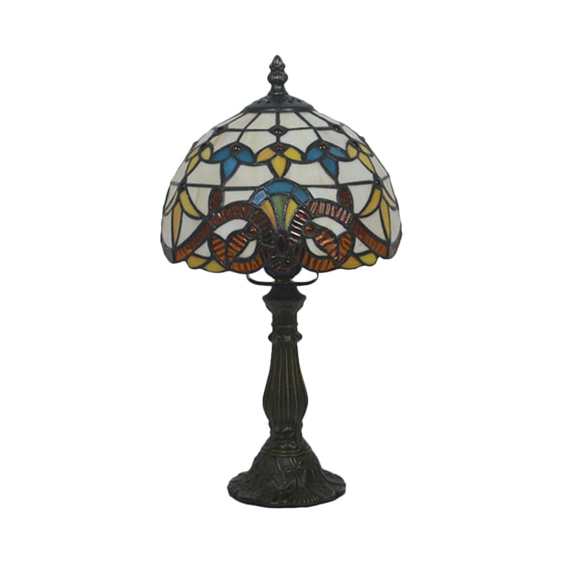 Tiffany Glass Table Lamp - Classic Lead Lines