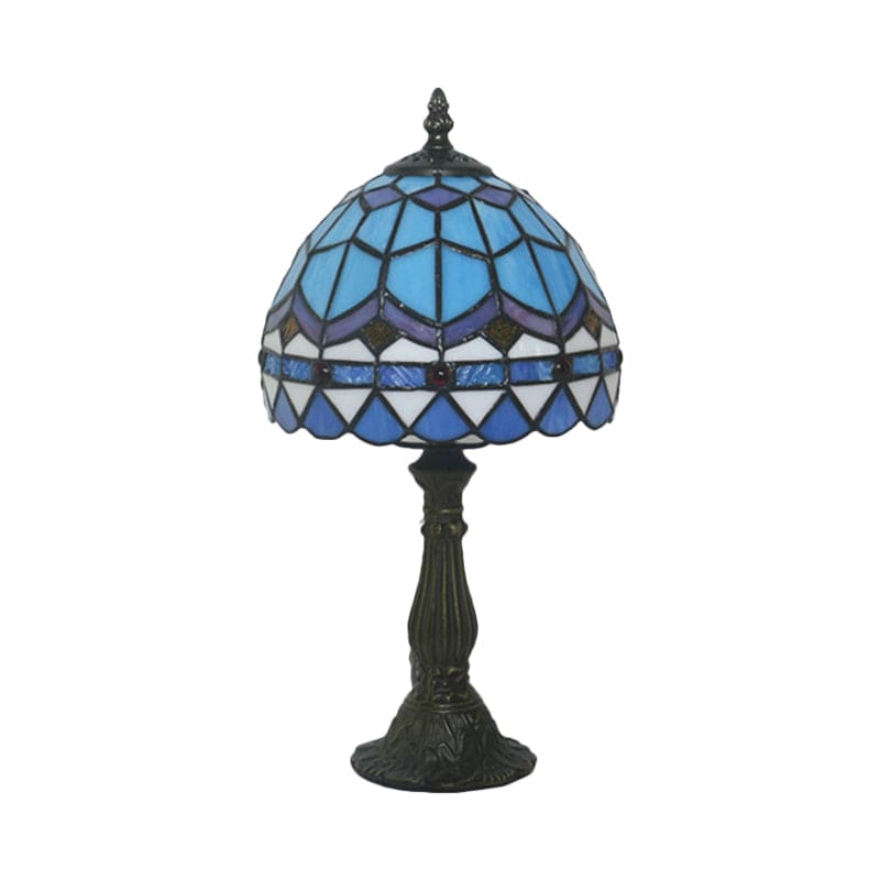 Tiffany Glass Table Lamp - Classic Lead Lines