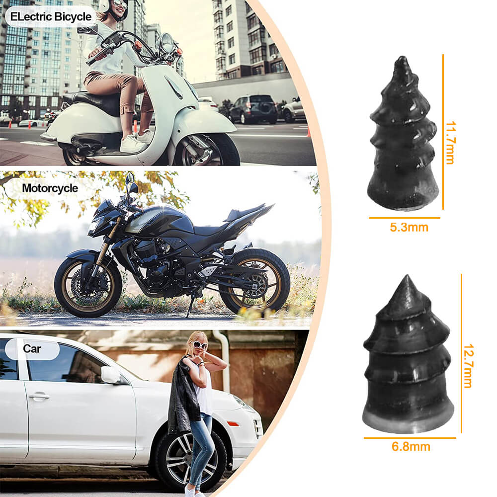 Professional Puncture Repair Kit | Tyre Inflation Set | Holiday Kit for Any Vehicle | Suitable for Large & Small Tyres | Easy to Use | Rubber Repair Nails with Vacuum Seal