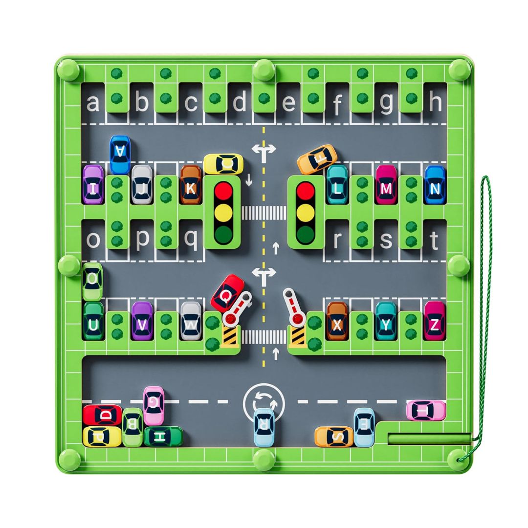 Toddler Parking Maze - Learn and Play with Letters