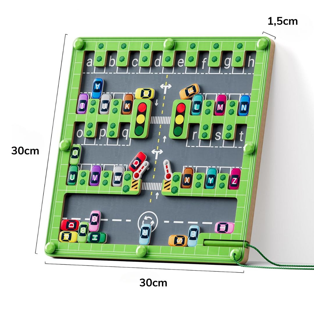 Toddler Parking Maze - Learn and Play with Letters