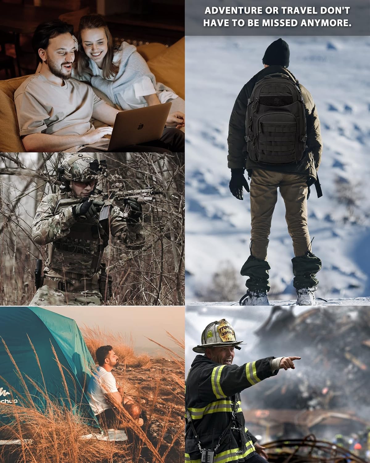 35L Outdoor Tactical Backpack with Molle System and Laptop Compartment