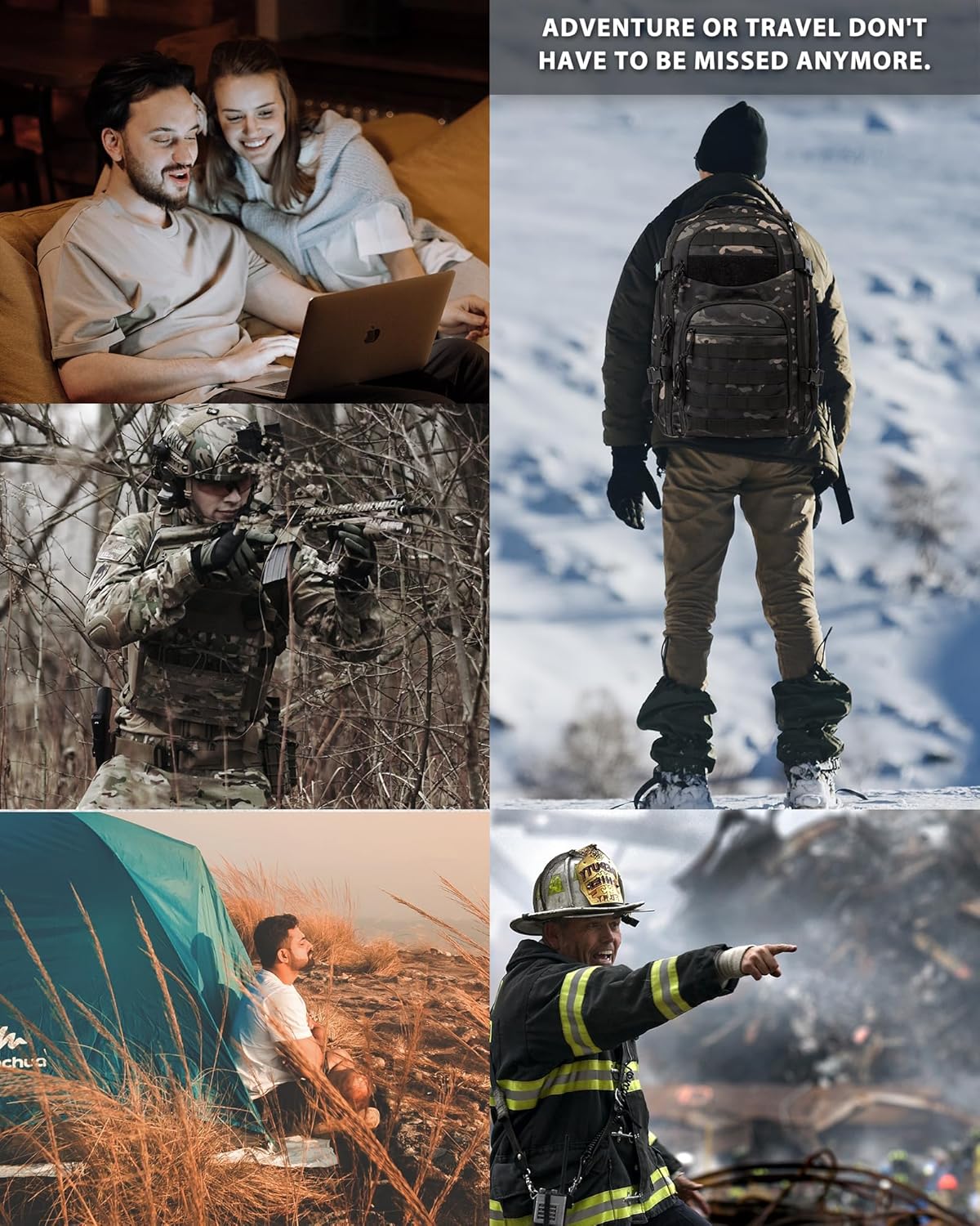 35L Outdoor Tactical Backpack with Molle System and Laptop Compartment