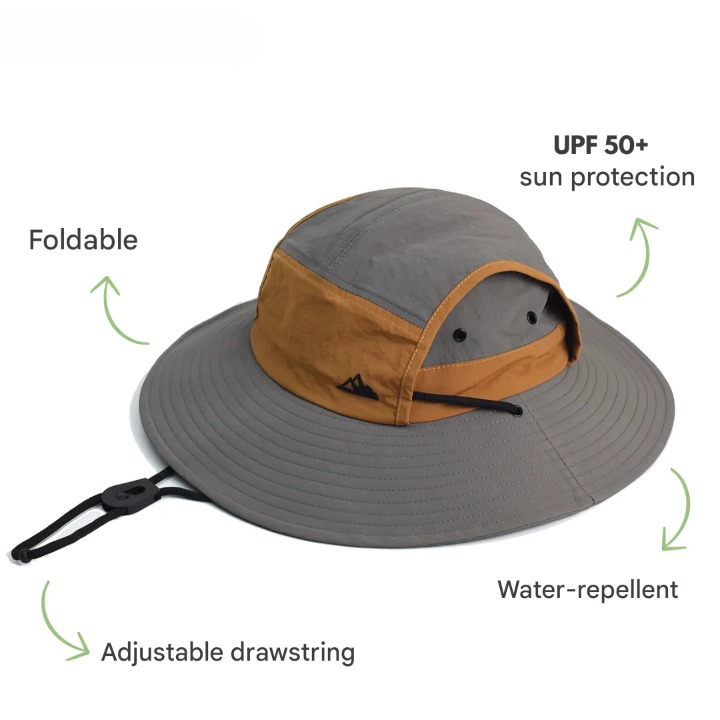 Foldable Outdoor Sun Hat with UV Protection – SunGuard Explorer