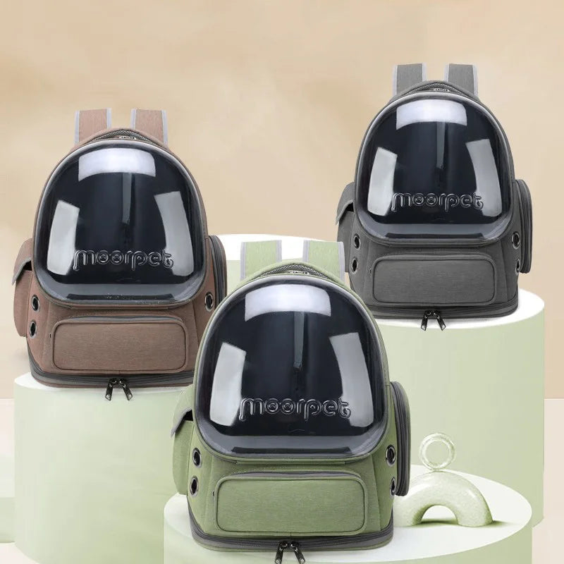 Pet Transport Backpack - Transparent and Breathable