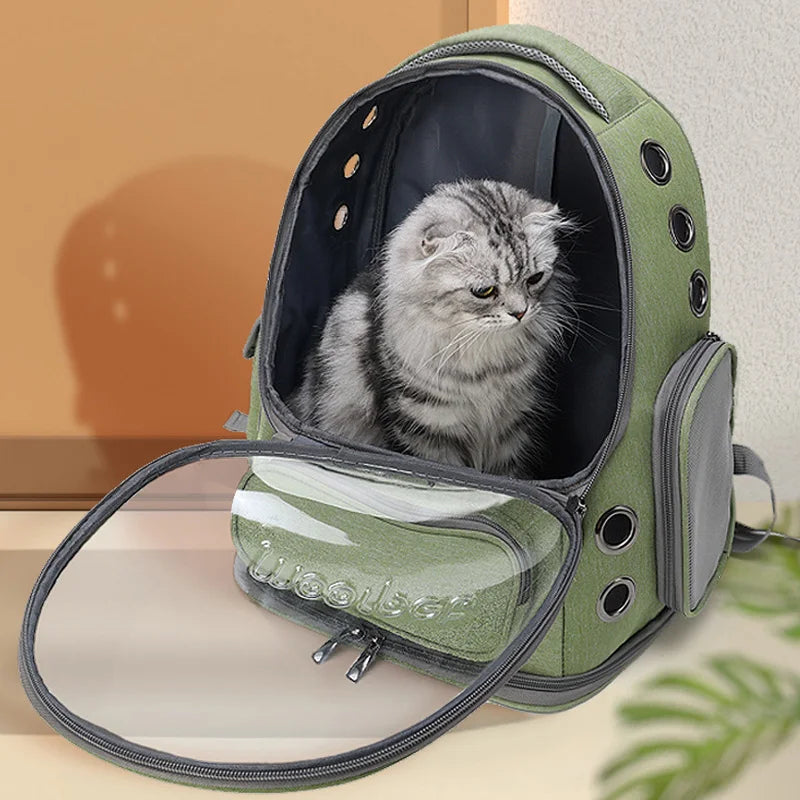 Pet Transport Backpack - Transparent and Breathable