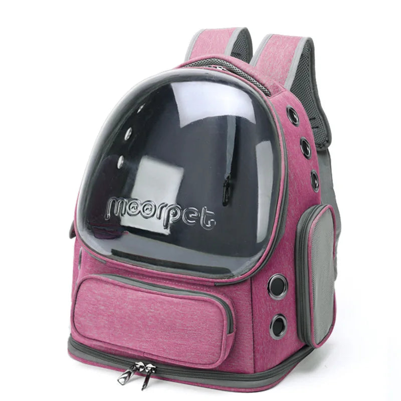 Pet Transport Backpack - Transparent and Breathable