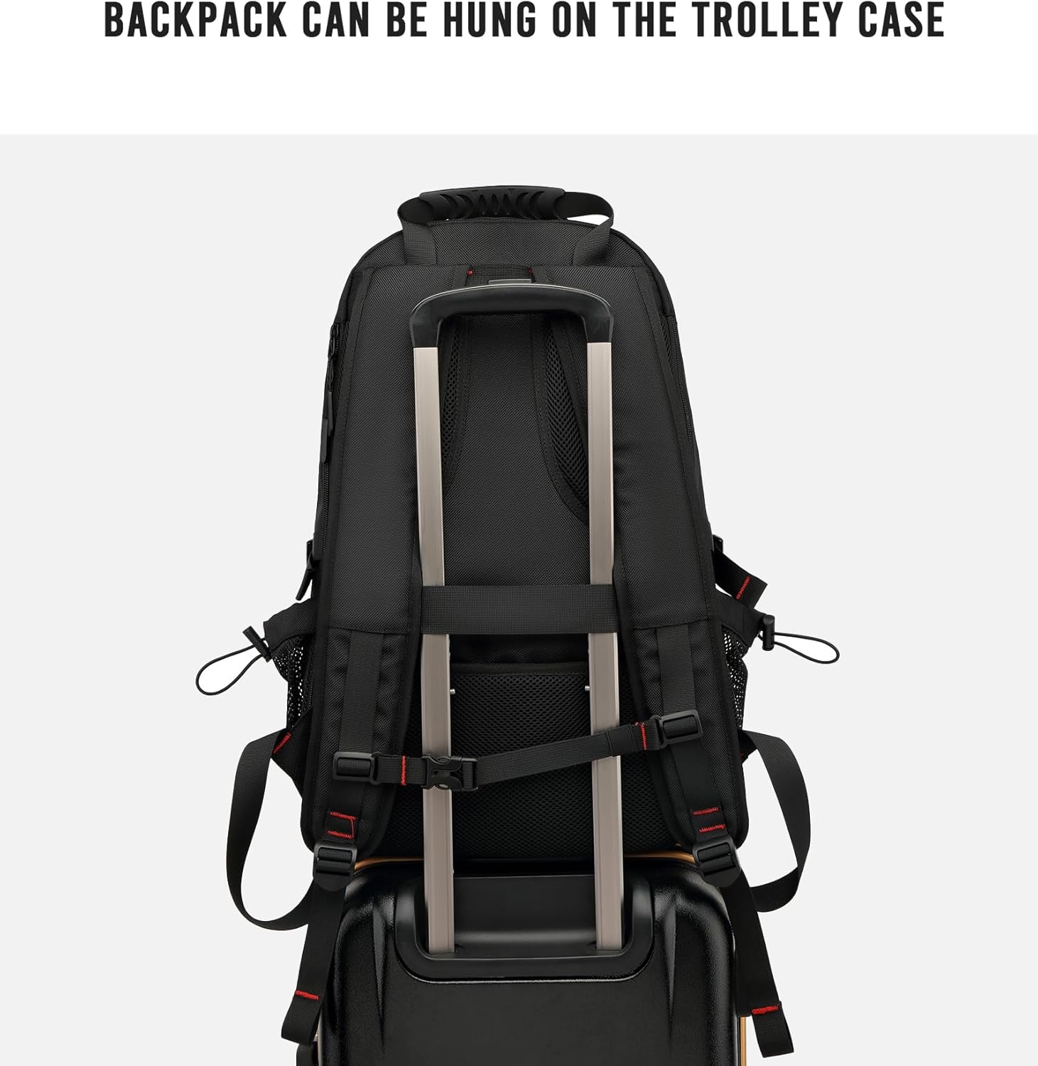 60L Waterproof Travel Backpack with USB Port and Shoe Compartment