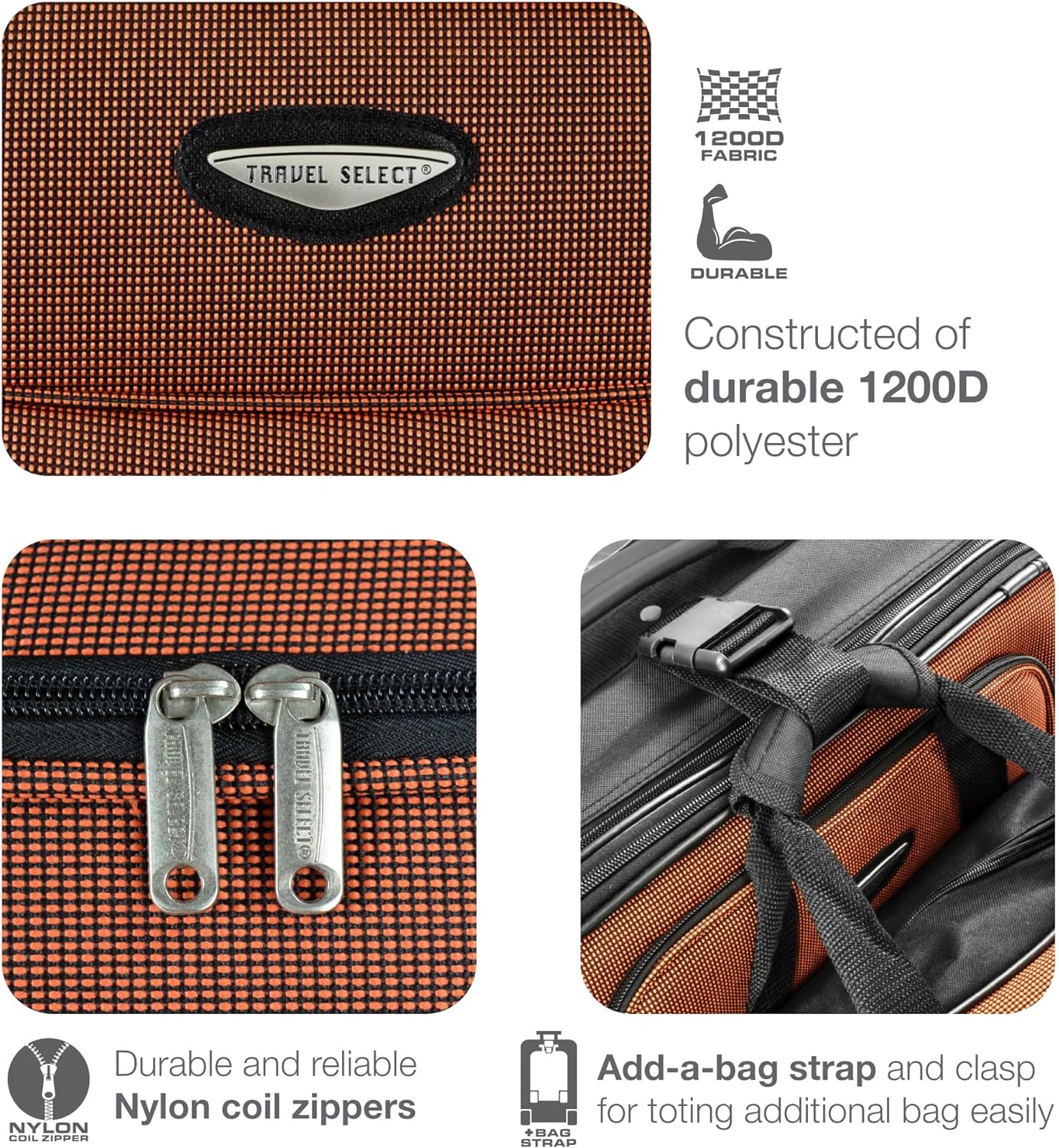 8-Piece Softshell Luggage Set with Packing Cubes and TSA Lock – TravelMax