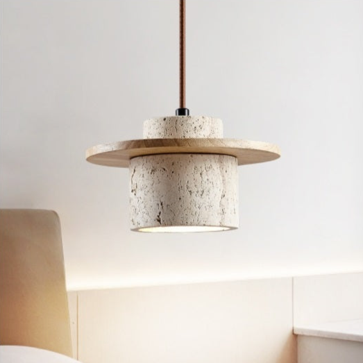 Travertine Pendant Light - Natural Elegance