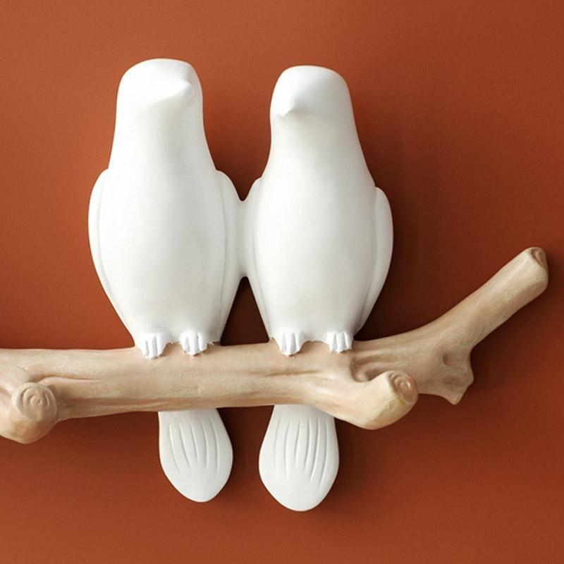 Beautiful Birds Coat Rack Wall Hook for Playful Decoration