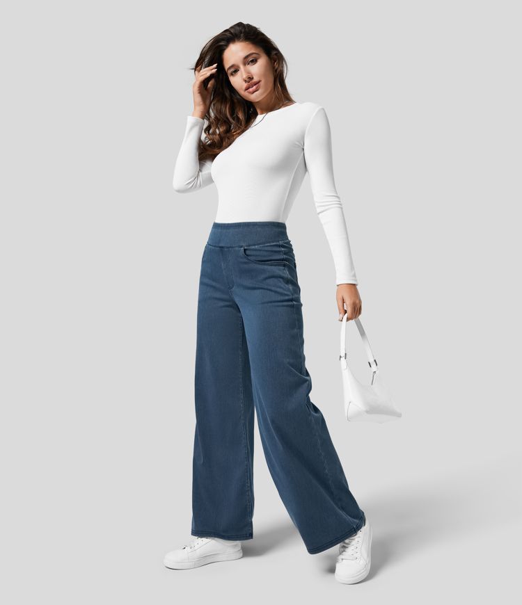 High Waist Trousers - Stretch & Comfort All Day