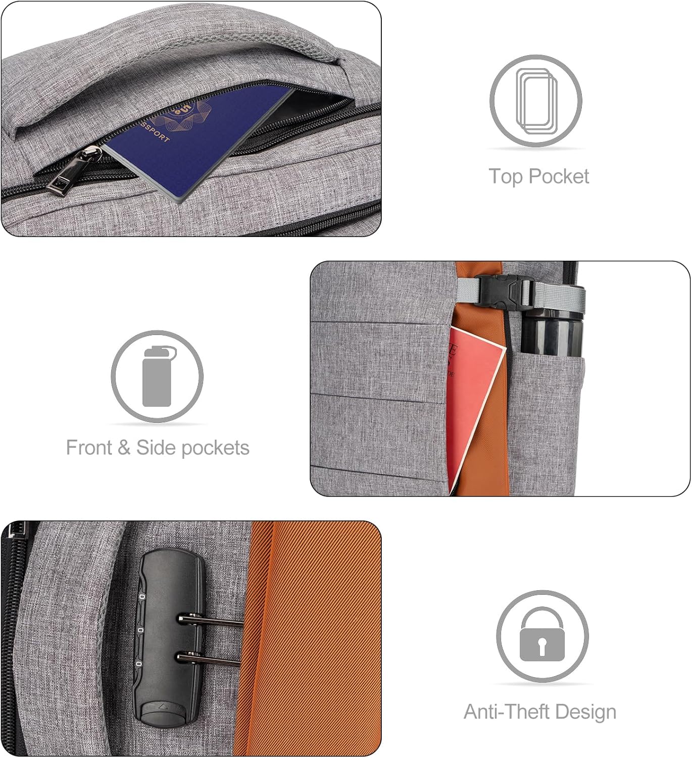 40L Waterproof Travel Laptop Backpack with USB Port & Anti-Theft Protection – AeroPack