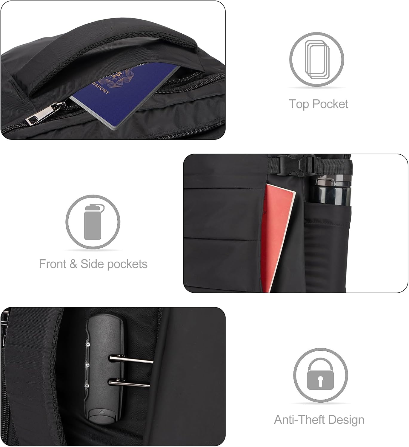 40L Waterproof Travel Laptop Backpack with USB Port & Anti-Theft Protection – AeroPack