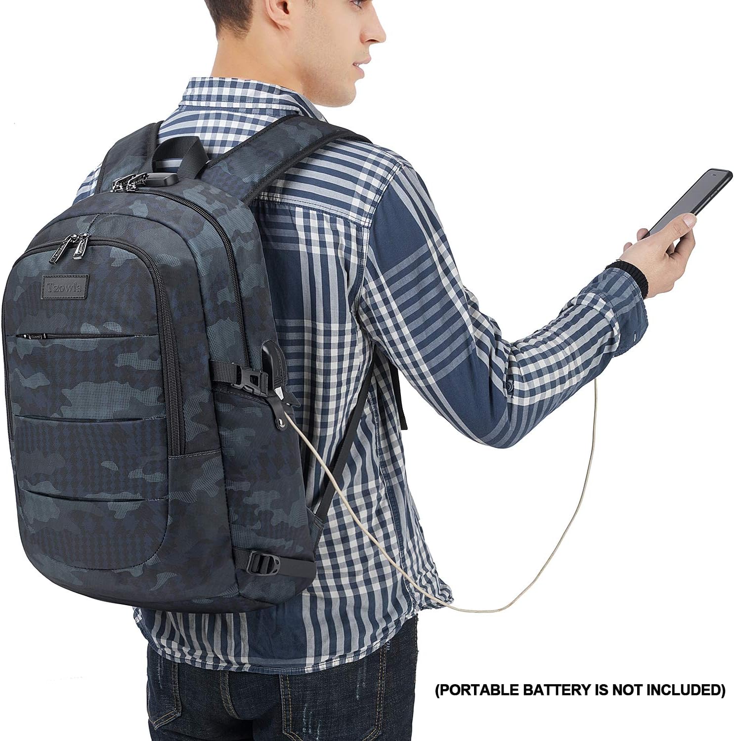 Extra Large Anti-Theft Laptop and Travel Backpack with USB Port – 30–50L